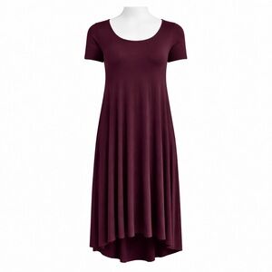 Size 0X Torrid Womens Supersoft Hi-Low A-Line Dress Purple Plus Size Knee Length